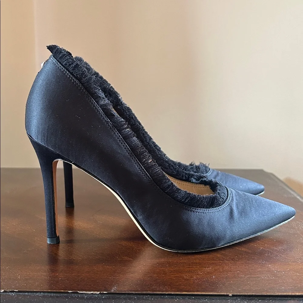 Sam Edelman Black Haylan Frayed Pumps - Picture 2 of 16